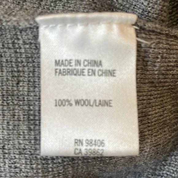 Theory Grey Merino Wool Long Vest size Small - Picture 12 of 13